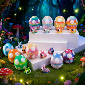 Vashine - Conejo de Pascua Impreso en 3D, Juguete Divertido para Niños, Conejo de Cristal Flexible, Decoración de Huevos de Pascua, Figura de Acción - Product Image 1