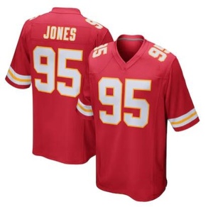 Kansas nam thanh niên bóng đá mỹ Jersey 15 Patrick mahomes 87 <span class=keywords><strong>Travis</strong></span> kelce 95 Chris Jones 10 pacheco ngắn tay - Product Image 5