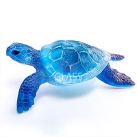 Ornement de décoration d'intérieur en cristal moderne personnalisé en forme de tortue, boîtes cadeaux sculptées à la main avec logos, autres objets artisanaux en cristal