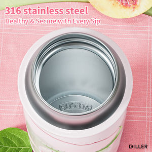 Bouteille isotherme en acier inoxydable DILLER 380 ml avec infuseur à thé, <span class=keywords><strong>thermos</strong></span> à motif de fruits pour boissons chaudes et froides - Product Image 3