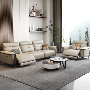 Muebles reclinables de lujo modernos sofá reclinable de esquina de cuero eléctrico conjunto de combinación de silla sofá reclinable de cuero para sala de estar - Product Image 3