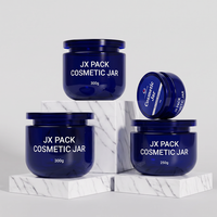 Pot cosmétique rond en plastique de luxe 250g 300g, forme bol, à large ouverture, pour masque capillaire, beurre corporel, crème, gommage, avec couvercles