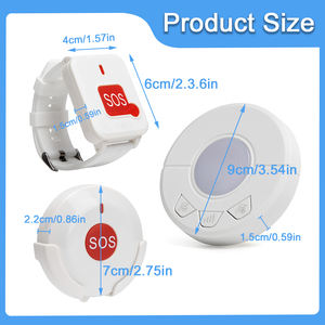 Sistema de <span class=keywords><strong>Llamada</strong></span> Inalámbrico <span class=keywords><strong>para</strong></span> Enfermeras, Sistema de Alerta Médica <span class=keywords><strong>para</strong></span> Personas Mayores - Transmisor de Muñeca SOS Impermeable - Product Image 5