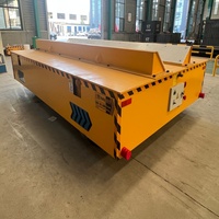 Chariot à plateforme électrique guidé par rail, télécommande sans fil, alimenté par batterie, chariot de transfert de charges lourdes, utilisation en usine