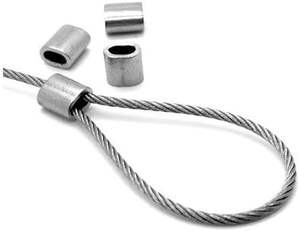 <span class=keywords><strong>3</strong></span> mét thép không gỉ đôi thùng ferrule Uốn Tóc bồng Vòng tay áo hợp kim Wire Rope kẹp & Clip carton và hộp đóng gói - Product Image 6