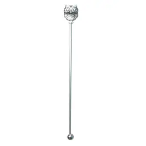 En Stock hibou barre d'agitation bouchon de vin en métal thé boisson café agitateur outil de barman