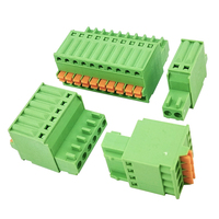 Ensemble de bornes à ressort sans soudure mâle et femelle, pas de 2,5 mm, fixation fixe, connexion par pression sans outil