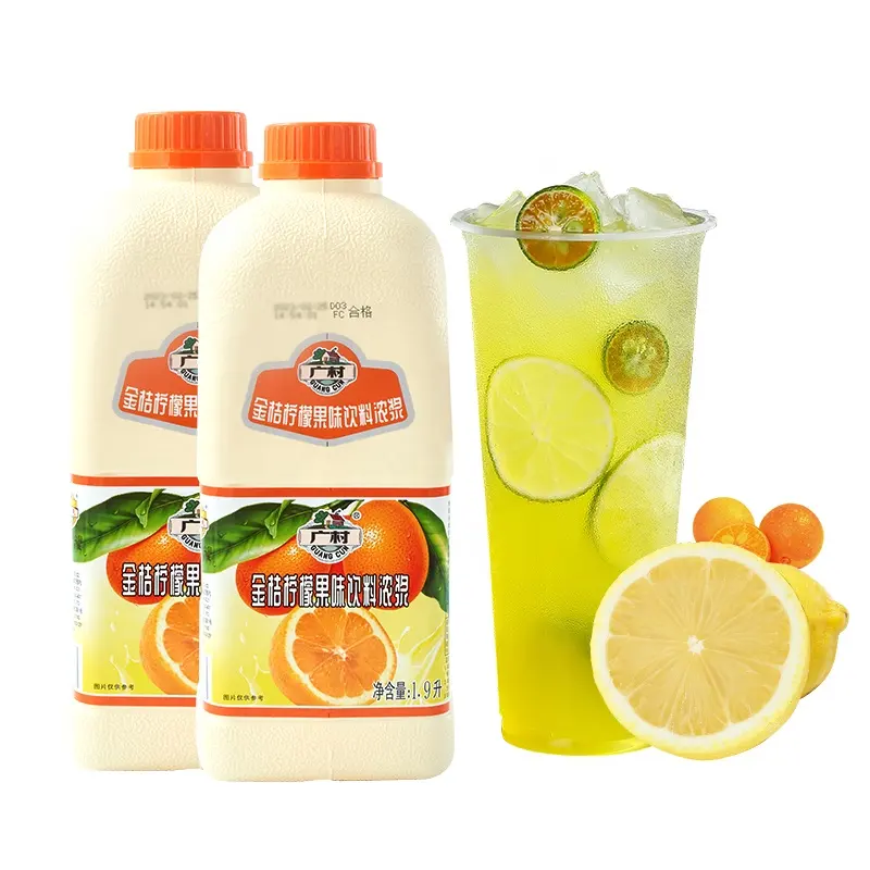 1.9L Guangcun Kumquat concentrato di succo di frutta al gusto di limone per tè a bolle