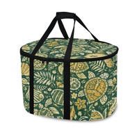 Sac de transport personnalisé pour autocuiseur avec imprimé botanique tropical de feuilles et de fruits, fermeture éclair et poignées de transport