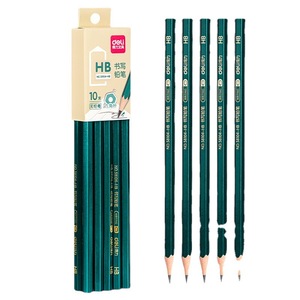Deli 2B Pencil Hexagonal Wooden Green Exam Writing For Students School Use 10pcs Set - Product Image 5