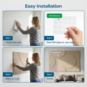 Panneaux acoustiques en fibre de polyester, panneaux insonorisants pour murs, panneaux absorbants le son, panneaux acoustiques en feutre haute densité pour murs, traitement acoustique - Product Image 5