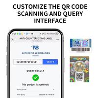 Individuell Bedruckte UV-Beschichtete PVC Wasserdichte Etiketten Aufkleber mit Variablen Daten Seriennummern Barcodes QR-Codes Matrizen