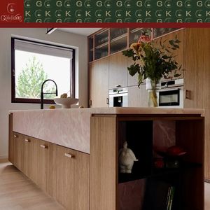 Îlot de cuisine en onyx rose pâle GOLDKING pour maison à plan ouvert, studio de <span class=keywords><strong>chef</strong></span>, suite d'hôtel et projets commerciaux - Product Image 4