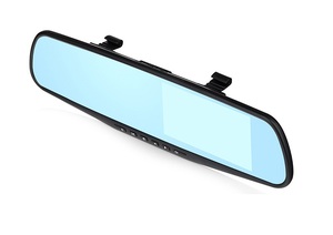 Fabbrica della macchina fotografica 1080P <span class=keywords><strong>Full</strong></span> <span class=keywords><strong>HD</strong></span> interni auto specchietto retrovisore doppia lente vista posteriore auto cruscotto specchio fotocamera - Product Image 4