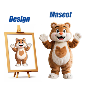 Nuovo Set di Personaggi <span class=keywords><strong>Panda</strong></span> in Peluche con Abito Rosso Personalizzato, Tecnica di Ricamo, Vendita Diretta dalla Fabbrica, <span class=keywords><strong>Costume</strong></span> Personalizzato per Eventi - Product Image 3