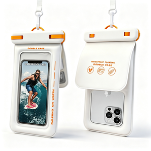 Custodia Impermeabile Universale 7.5 Pollici in PVC+Schiuma a Doppio Spazio, Galleggiante IPX8 per Nuoto e Spiaggia, Compatibile con iPhone e <span class=keywords><strong>Samsung</strong></span> - Product Image 1
