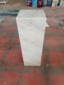 UnionStone Natural Carrara <b>White</b> Marble Home Furniture Side Table Marble Stone Plinth for Living Room - Product Image 5