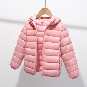Piumino per Bambini Autunno Inverno per <span class=keywords><strong>Ragazzo</strong></span> e Ragazza, Giacca Leggera con Cappuccio e Stampa Cartoon con Decorazione di Piume - Product Image 3