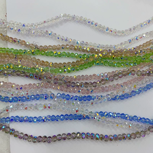 <span class=keywords><strong>Perline</strong></span> di Cristallo Sfaccettate Lucide di Alta Qualità, <span class=keywords><strong>Perline</strong></span> Distanziatrici Rotonde Sciolte 4mm, <span class=keywords><strong>Perline</strong></span> Rondelle in Vetro - Product Image 2