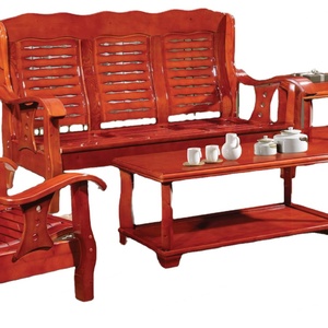 Muebles de Decoración para el Hogar, Juego de Sofás de Madera con Sofás de Brazos de Madera - Product Image 1