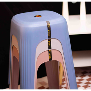 Hengfeng <b>Plastic</b> <b>Stool</b> 375x375x475mm Stackable Modern Design For Home And Commercial Use - Product Image 4