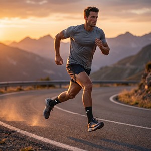 Chaussettes de sport antibactériennes pour hommes à logo personnalisé, livraison rapide, en coton peigné côtelé, séchage rapide, pour la gym, certifiées GOTS - Product Image 3