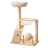 Arbre à chat vertical de style japonais pour la maison, avec griffoir résistant aux griffures, nid et capsule spatiale, articles pour animaux de compagnie