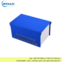 Boîtier en fer DIY 180*120*100mm pour instrument électronique, boîte de jonction métallique personnalisée, boîtier de projet pour équipement de bureau