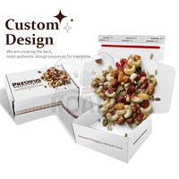 Emballage personnalisé Noisette Noix Cerneaux Noix de cajou Fruits secs Noix Fermeture Éclair Bande déchirable Papier Pliable Boîte d'emballage Cadeau Pour Noix