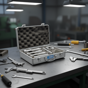 Micrómetros internos de tres puntos Fervi para orificios ciegos de 24, 30 y 40 mm, juego de herramientas de medición de precisión - Product Image 3