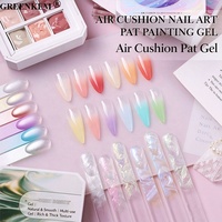 Gel de peinture pour ongles 6 couleurs pour décoration d'ongles, gel correcteur haute saturation, gel de dégradé effet coussin d'air pour ongles