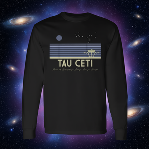 Camiseta de manga larga Tau Ceti con diseño de exploración espacial para hombre - Product Image 3