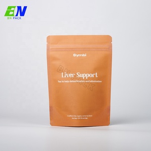 Sachet <span class=keywords><strong>Doypack</strong></span> Tenant Debout en Papier Kraft Biodégradable et Compostable avec Fermeture Éclair et Impression Personnalisée - Product Image 6