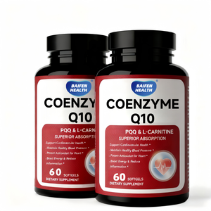 OEM/ODM Capsules de <span class=keywords><strong>coenzyme</strong></span> <span class=keywords><strong>Q10</strong></span> de haute qualité en gélules molles Santé cardiaque et complément alimentaire pour adultes Améliore l'immunité Non destiné aux femmes enceintes - Product Image 1