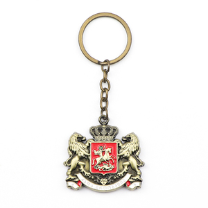 Bán buôn tùy chỉnh thiết kế Georgia du lịch lưu niệm thanh kiếm lá chắn Keychain kim loại móc chìa khóa - Product Image 6