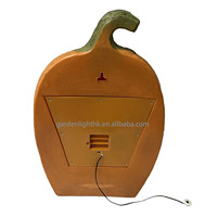 Lanterne Citrouille Orange de 21 Pouces avec Lumières à Changement de Couleur et Son, Alimentée par Piles, Indice de Protection IP20, Utilisation Intérieure, Décoration de Fête d'Halloween en Plastique
