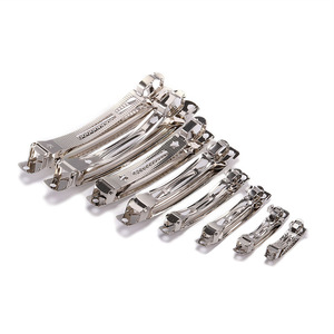 Hair Clip Spring Clip 12 Cm Rhodium Plated Iron Wide Flat <b>Snap</b> <b>Fastener</b> Daily Use Multiple Sizes Available - Product Image 5