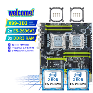 PANDL NEW E-ATX X99-DD31 PC Kit Pendingin Aktif Mainboard X99 Dual Intel Xeon E5 2696 V3 Combo 8X <span class=keywords><strong>DDR3</strong></span> Dual CPU Motherboard X99 - Product Image 1