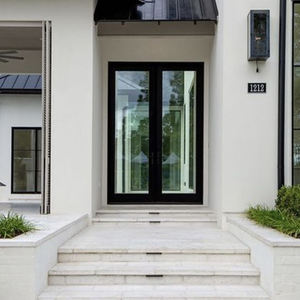 Portes françaises en aluminium de sécurité renforcées OUNA pour entrée extérieure, cadre renforcé avec système de verrouillage multipoints - Product Image 2