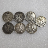 Reproduction de la pièce de monnaie américaine Liberty Eagle Walking Lady de 30 mm, vintage, demi-dollar, en alliage de laiton