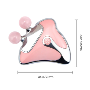 Usine En Gros Mini Rouleau De <span class=keywords><strong>Massage</strong></span> Électrique De Poche Traitement De La Lumière Rouge Dispositif De Beauté Vibration LED Soins De La Peau Rouleau De Jade - Product Image 4