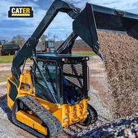 Livraison Gratuite CATER Chargeuse Compacte sur Chenilles Chinoise Moteur Diesel 55KW Haute Puissance Lame à Neige KYB Acier pour Jardin Garantie 1 An