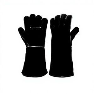 Guantes de Seguridad de Piel de Vacuno, Transpirables, Resistentes al Calor, Textura Lisa, Antideslizantes, Resistentes a la Abrasión, Puño Recto - Product Image 2