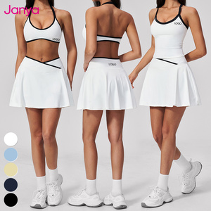 Ensemble de yoga et de sport Janya pour femme, color block, extensible, respirant, idéal pour l'entraînement et le tennis - Product Image 1