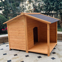 Premium weerbestendig, milieuvriendelijk houten hondenhuis voor buiten, duurzame schuilplaats voor honden, geschikt voor Golden Retrievers en grote rassen