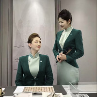 Robe Qipao verte, robe Cheongsam, robe de carrière pour femmes, Qipao moderne, robes pour femmes, tenue de bureau pour femmes