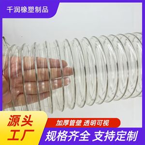 Pu Steel Wire <b>Hose</b> 19-600mm Inner Diameter 0.4-2mm Wall Thickness 20m Roll With Copper Plated Steel Spiral For Material - Product Image 5
