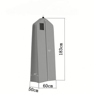 Custom Wedding Dress <b>Garment</b> Bag - 72" Travel & Storage <b>Cover</b> for Puffy Bridal Gowns with 20" Gusset - White/Grey - Product Image 4