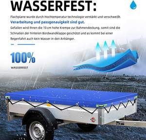 Bâche <span class=keywords><strong>plate</strong></span> de <span class=keywords><strong>remorque</strong></span> 207.5x114x10 cm couverture de <span class=keywords><strong>remorque</strong></span> étanche - Product Image 3