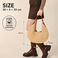 Luxe Vintage Lady Hobo Sacs À Main avec Poignées Tissées Femmes Mode Épaule Sous Les Bras Sacs Populaire Sac Main De Luxe